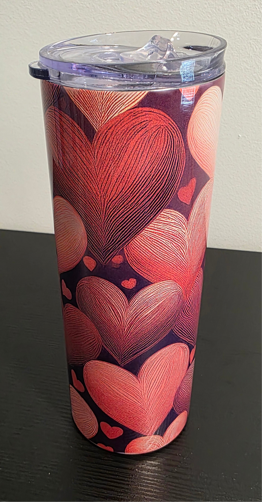 Pink & Red Hearts 20 oz. Tumbler